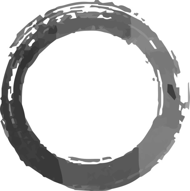 用画笔绘制的黑色水彩环图片下载