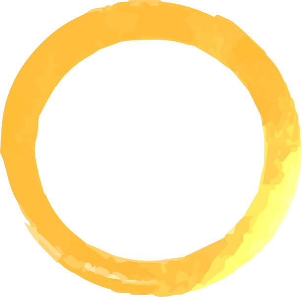 用画笔绘制的金色水彩环图片下载