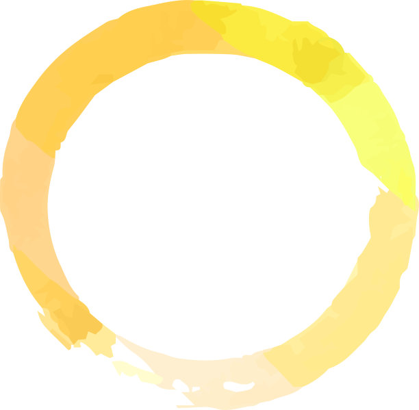 用画笔绘制的金色水彩环图片下载