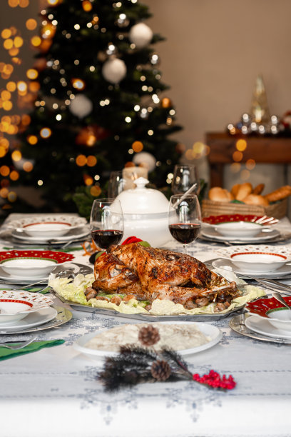 感恩节圣诞火鸡的特写。图片下载