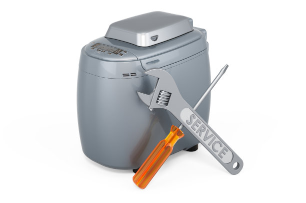 面包机维修服务。3D渲染孤立的白色背景图片下载