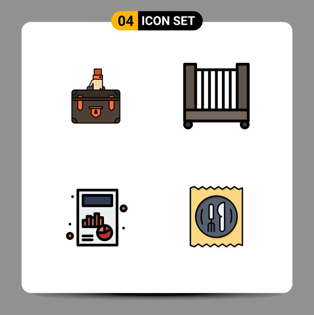 用户界面包4基本填充线平图片下载