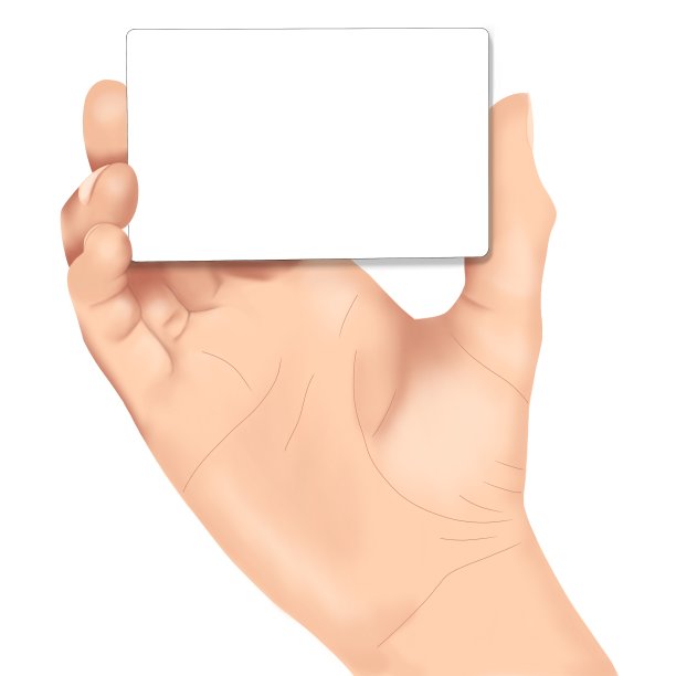 手里拿着一张孤立的空白卡片图片下载