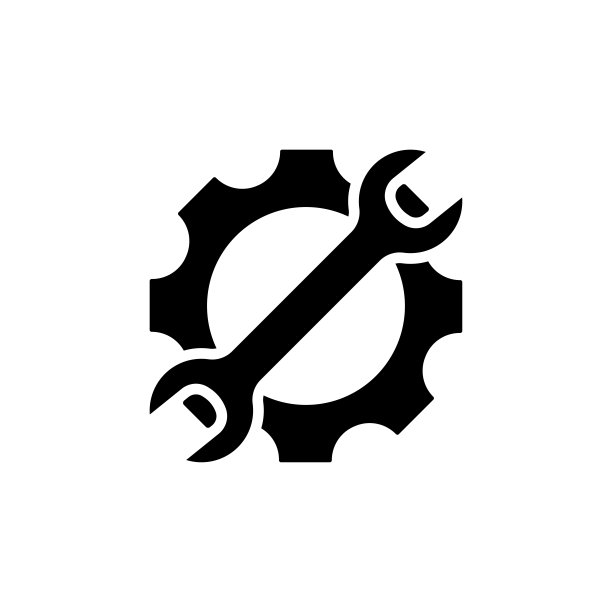 扳手和齿轮图标矢量插图设计图片下载