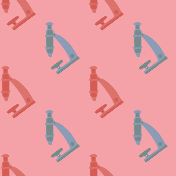 粉红色和蓝色抽象无缝显微镜图案。粉红色的背景。家实验室医学背景。图片下载