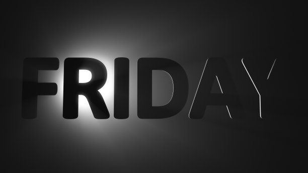 黑色星期五抽象插图。在聚光灯下发短信。图片下载