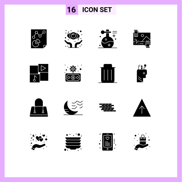 股票图标包16行符号和符号图片下载