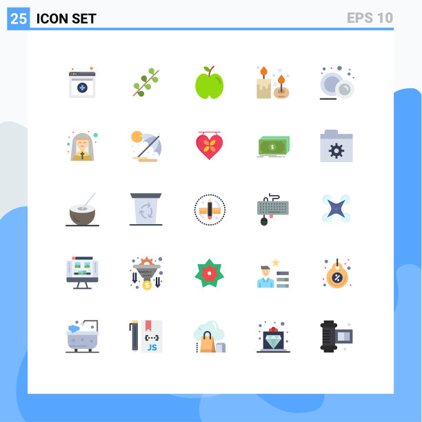 适用于网络和移动的25种通用平面颜色图片下载