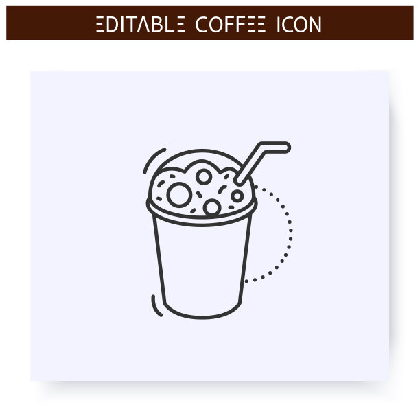 冰沙咖啡系列图标。可编辑的图片图片下载