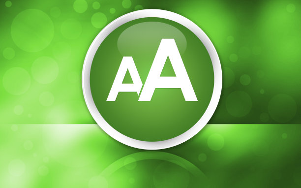 字体大小图标溢价光滑按钮孤立在抽象闪亮的绿色背景图片下载