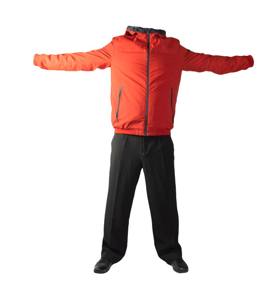 男夹克，裤子和皮鞋孤立在白色背景。图片下载