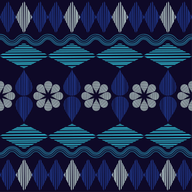 几何形状的马赛克。无缝模式。笔画的设计。图片下载