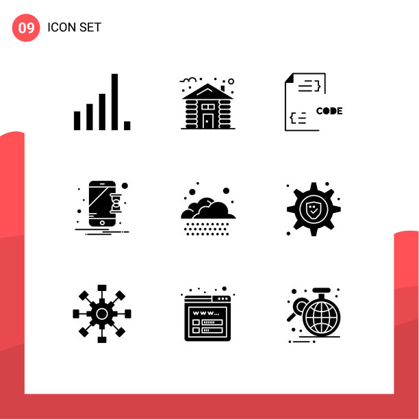 9 ． 坚实的字形概念的网站，移动和图片下载