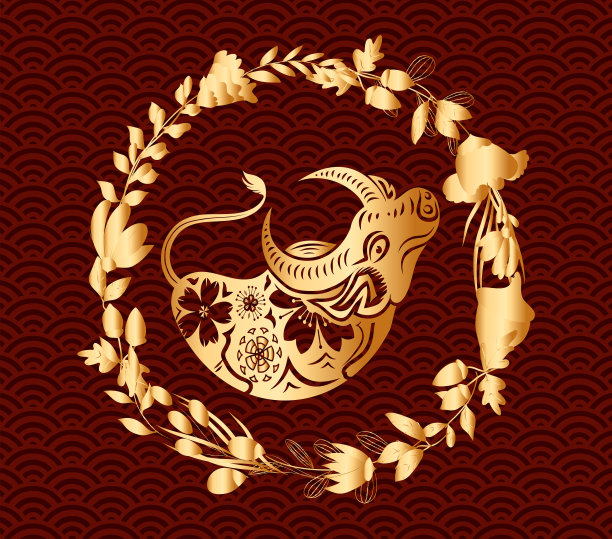 金生肖，金花圈，贺卡，请柬，海报，宣传册，日历，传单，横幅图片下载