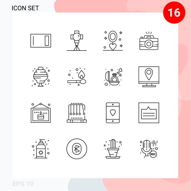 用户界面包16基本轮廓照片图片下载