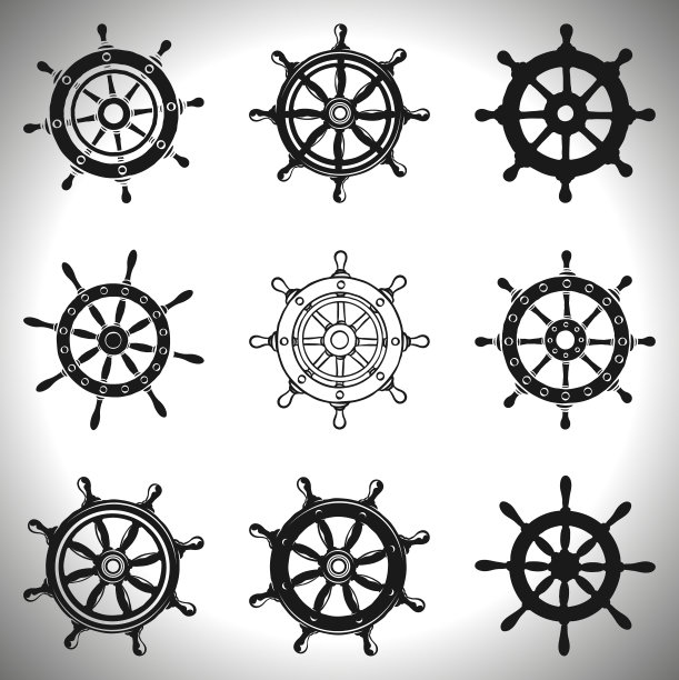 船舶舵轮组图片下载