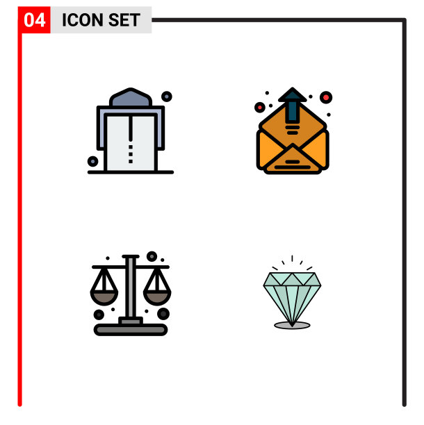 象形图设置4个简单的填充线平色图片下载