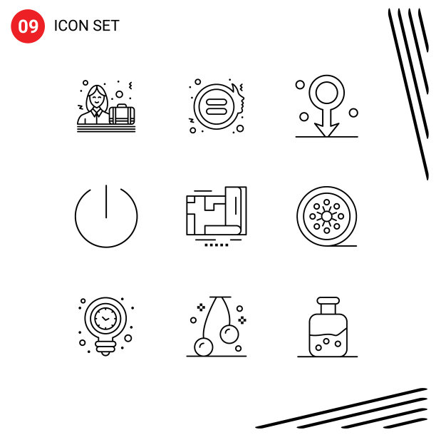 9 .用户界面轮廓包现代标识和图片下载