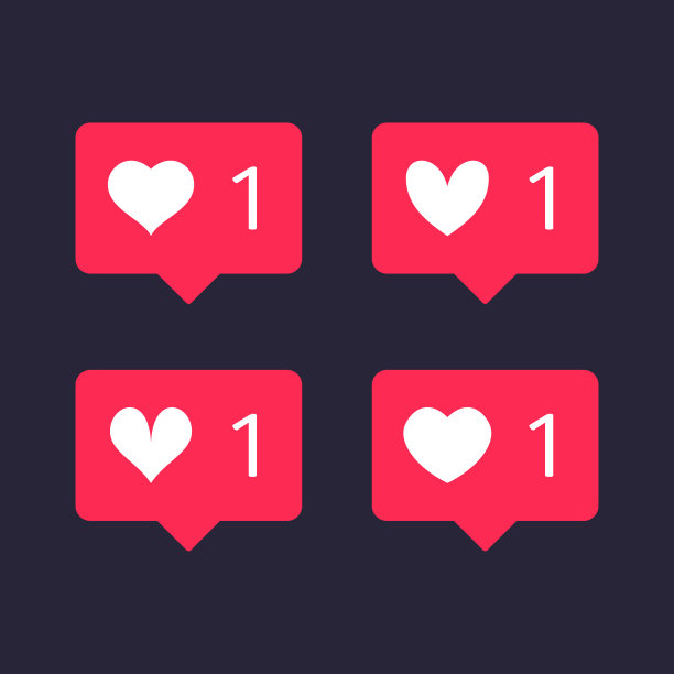 网页心形图标通知。图片下载
