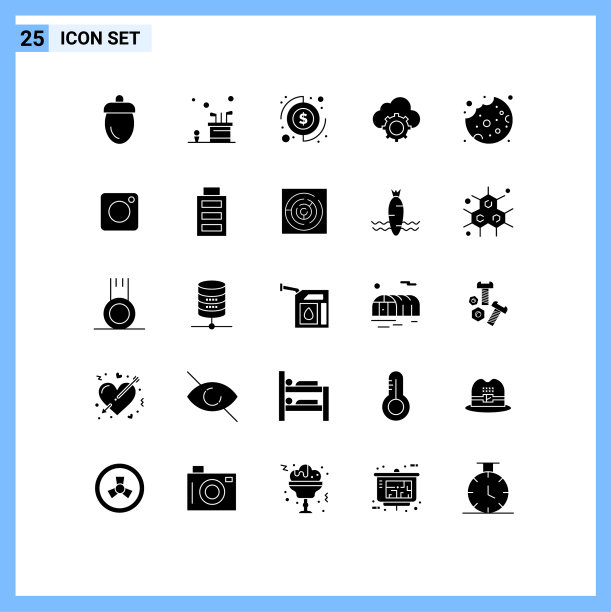 股票图标包25行符号和符号图片下载