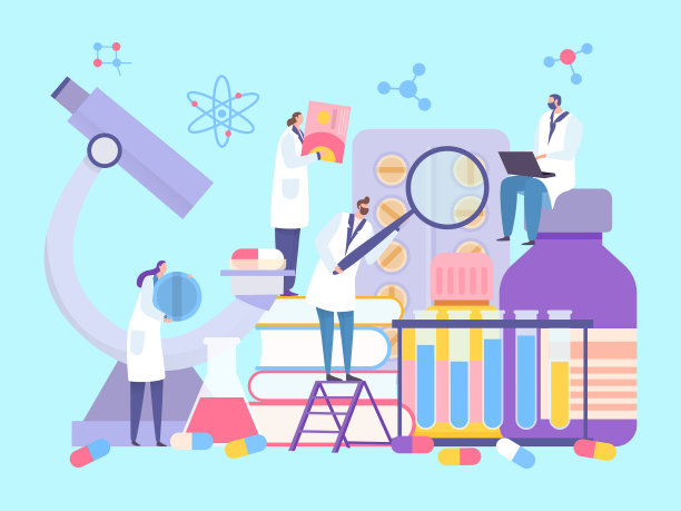 科学家在医学实验室工作的概念图片下载
