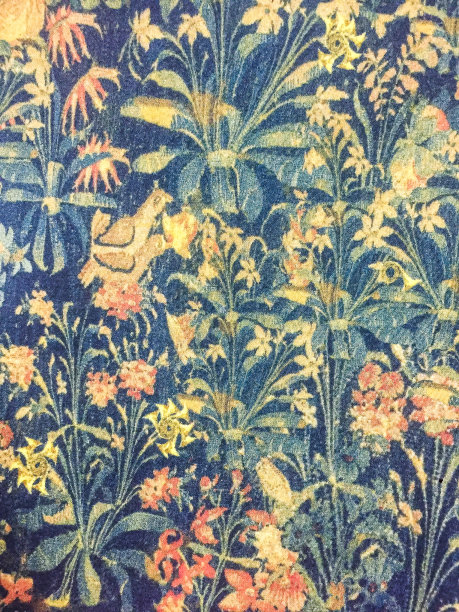 花卉无缝图案与涡纹装饰。面料设计库存照片图片下载