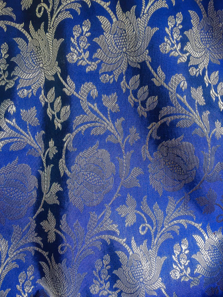 花卉无缝图案与涡纹装饰。面料设计库存照片图片下载