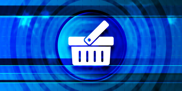 购物车图标最佳prime数字智能蓝色旗帜背景抽象未来主义运动插图图片下载