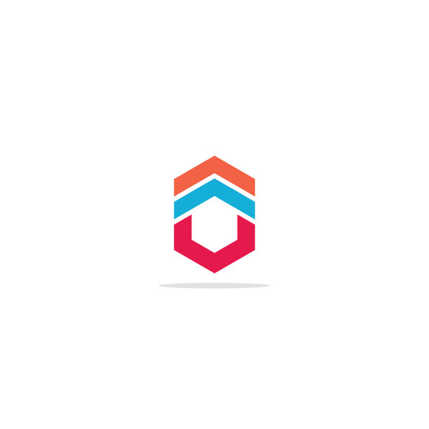 彩色多边形logo图片下载