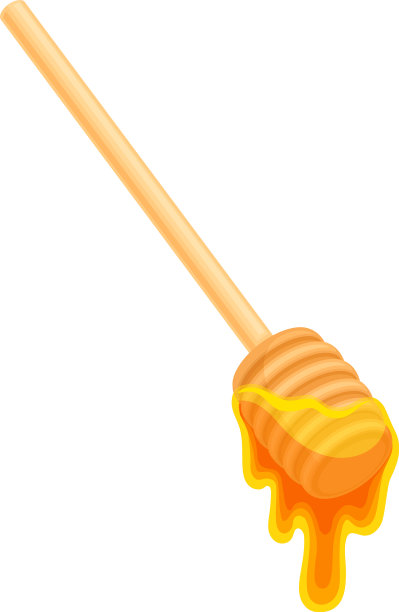 木勺，粘蜜滴落图片下载