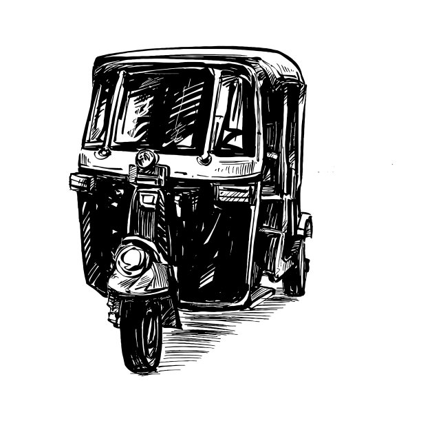 在印度画三轮车图片下载