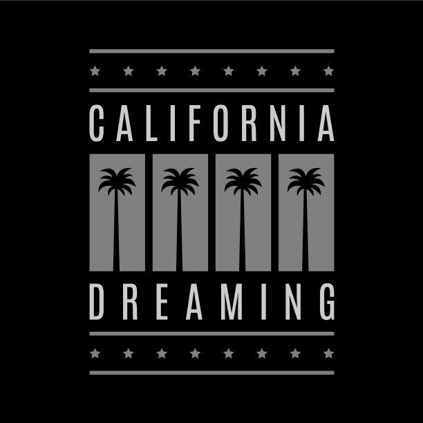 复古的加州打印图片下载
