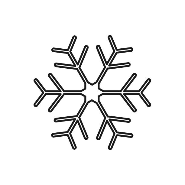 雪花图标，雪花图标向量，在时尚的平面风格孤立的白色背景。矢量图图片下载