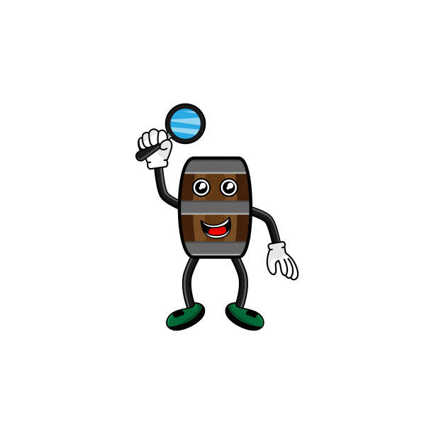 酒桶特性与放大镜设计图片下载