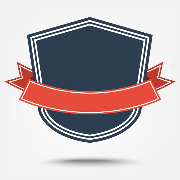 红丝带和盾牌图片下载