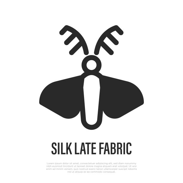 丝绸后期织物细线标志蚕图片下载