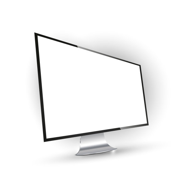 透视图的桌面显示。矢量插图。电脑透视图片下载