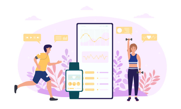 运动人士的移动应用程序图片下载