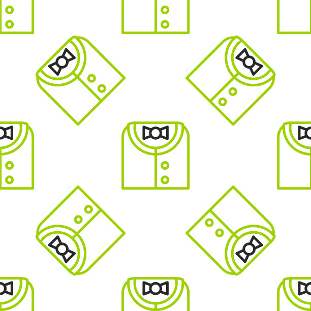 线套装图标隔离无缝模式上的白色背景。燕尾服。结婚礼服配领带。向量图片下载