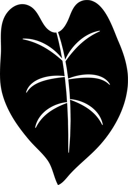 芋叶图标剪影风格图片下载