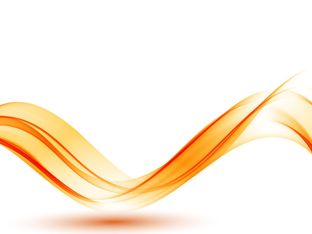 向量抽象橙色弯曲烟熏线背景图片下载