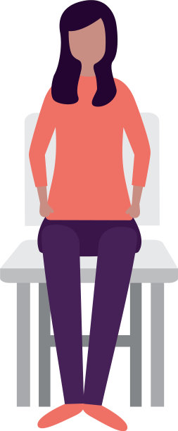 孤立的头像女人在椅子上设计图片下载