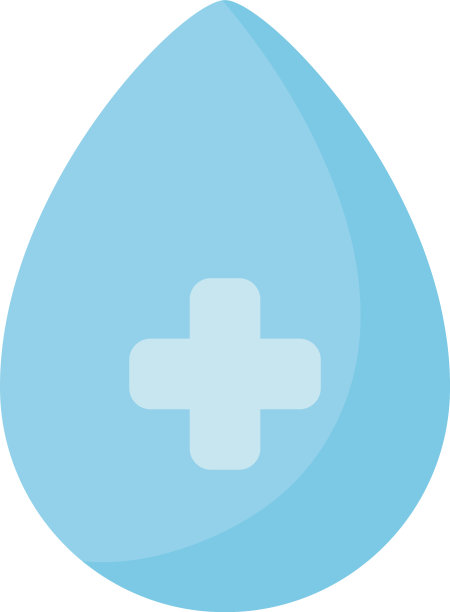 加上医疗水滴平式图标图片下载