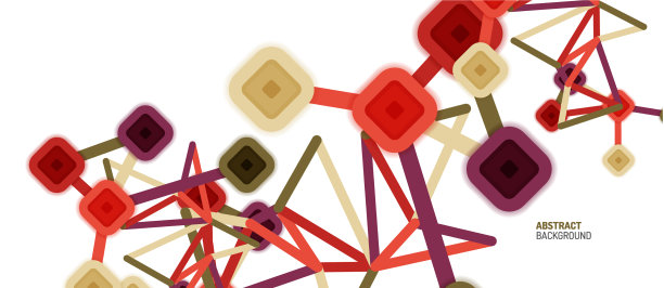 抽象的正方形网点连接方式图片下载