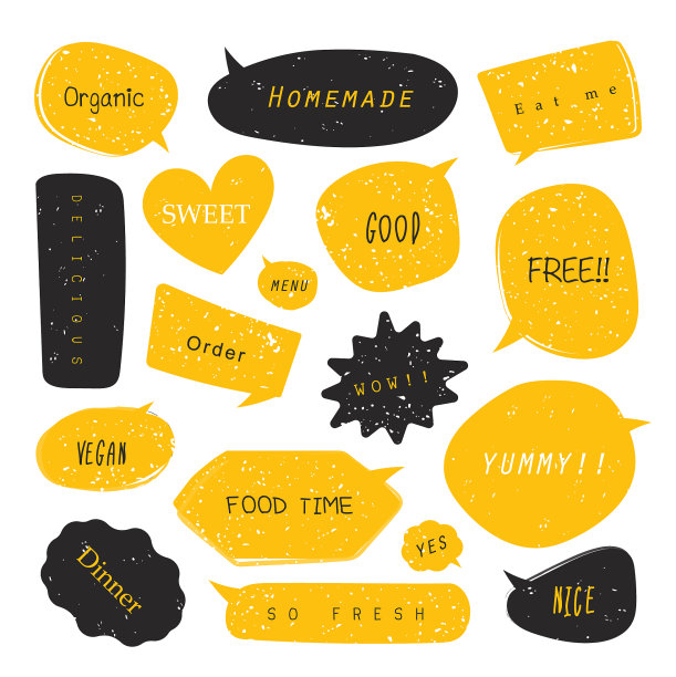 美食喜剧演讲气泡设置不同图片下载