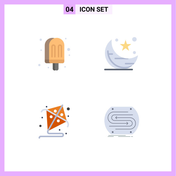 组4平面图标标志和符号的饮料图片下载