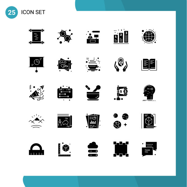 为计划设置25个现代UI图标符号图片下载