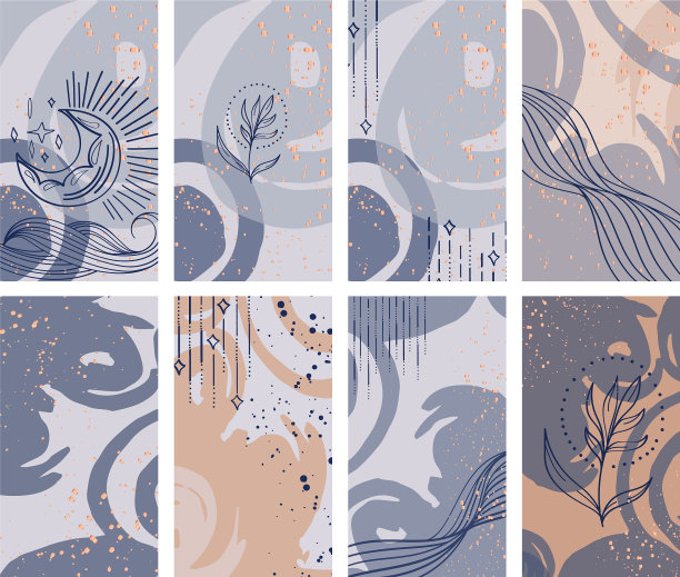 Instagram故事模板与现代抽象图片下载