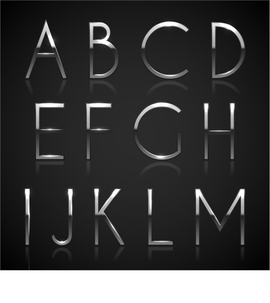 金属银字母收集图片下载