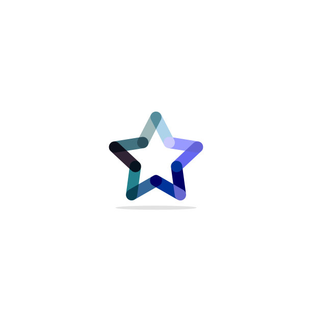 抽象彩色星星标志图片下载